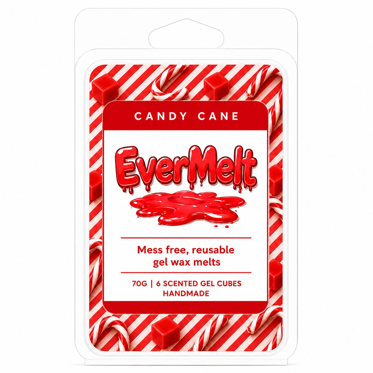 Candy Cane Gel Wax Melt