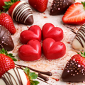 Chocolate Strawberry Soy Wax Melt Hearts