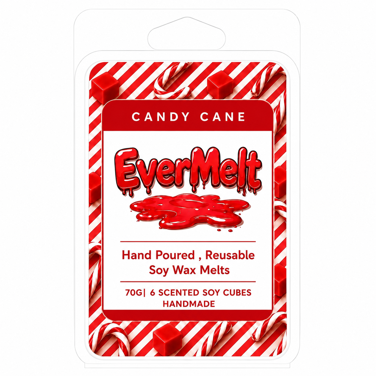 Candy Cane Soy Wax Melt