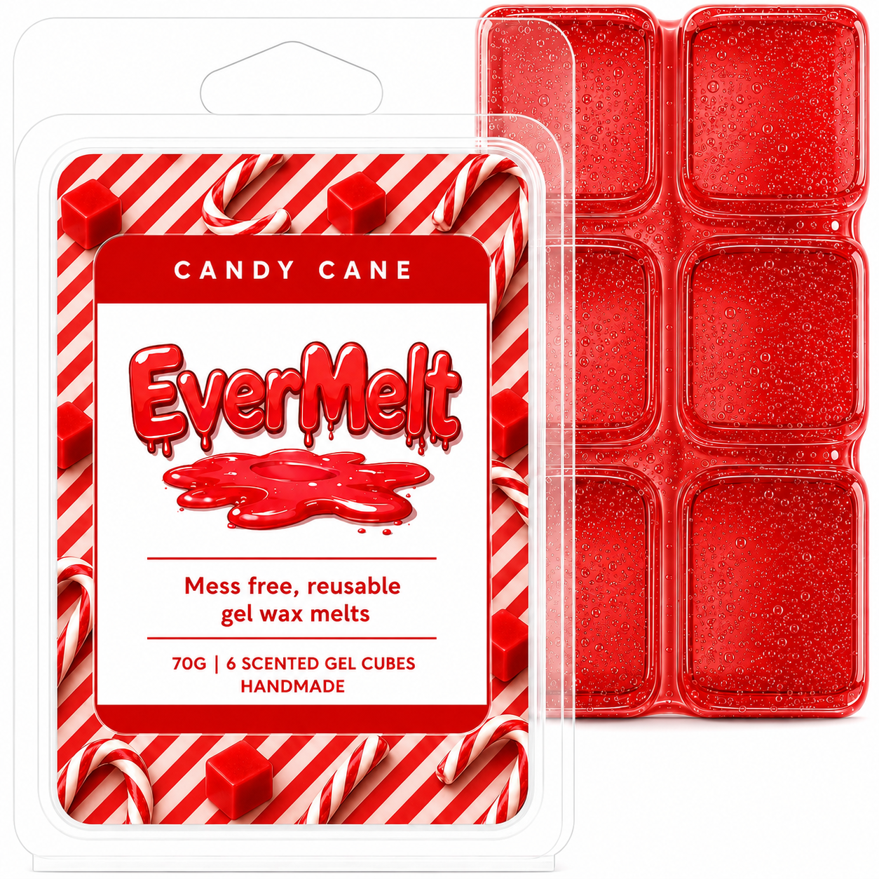 Candy Cane Gel Wax Melt